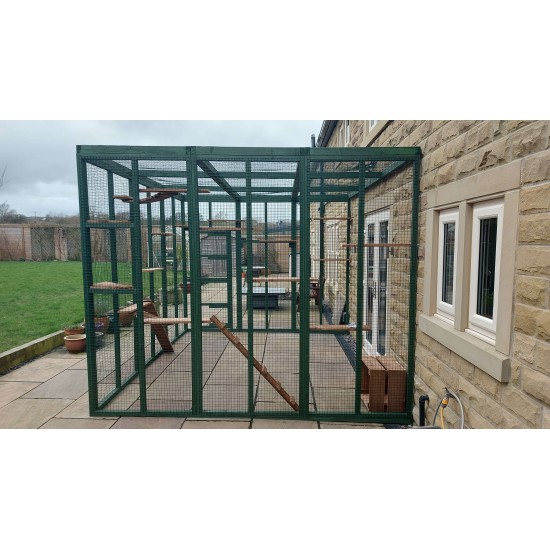 3sided lean to Catio Enclosure 275cm x 275cm 275cm x 275cm tall Painted